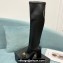Versace Heel 10.5cm Gianni Ribbon Knee-High Boots Leather Black 2024
