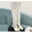 Versace Heel 10.5cm Gianni Ribbon Knee-High Boots Leather White 2024