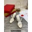 Christian Louboutin Heel 10cm Spikes White Leather and PVC Two-Band Mules