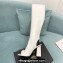 Versace Heel 10.5cm Gianni Ribbon Knee-High Boots Leather White 2024