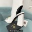Versace Heel 10.5cm Gianni Ribbon Knee-High Boots Leather White 2024