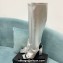 Versace Heel 10.5cm Gianni Ribbon Knee-High Boots Leather Silver 2024