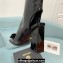 Versace Heel 10.5cm Gianni Ribbon Knee-High Boots Leather Patent Black 2024