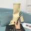 Versace Heel 10.5cm Gianni Ribbon Ankle Boots Leather Beige 2024