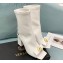 Versace Heel 10.5cm Gianni Ribbon Ankle Boots Leather White 2024