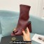 Versace Heel 10.5cm Gianni Ribbon Ankle Boots Leather Burgundy 2024