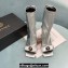 Versace Heel 10.5cm Gianni Ribbon Ankle Boots Leather Silver 2024