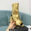 Versace Heel 10.5cm Gianni Ribbon Ankle Boots Leather Gold 2024