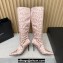 Versace Heel 11cm Allover Knee-High Boots Pink 2024