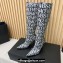 Versace Heel 11cm Allover Knee-High Boots Black 2024