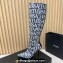 Versace Heel 11cm Allover Knee-High Boots Black 2024