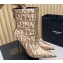 Versace Heel 11cm Allover Ankle Boots Beige 2024