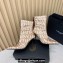 Versace Heel 11cm Allover Ankle Boots Beige 2024