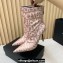 Versace Heel 11cm Allover Ankle Boots Pink 2024