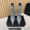 Versace Heel 11cm Allover Ankle Boots Black 2024