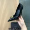 Versace Heel 11cm Gianni Ribbon Pumps Leather Patent Black 2024