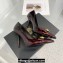 Versace Heel 11cm Gianni Ribbon Pumps Leather Patent Burgundy 2024