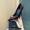 Versace Heel 11cm Gianni Ribbon Pumps Leather Patent Burgundy 2024