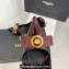 Versace Heel 11cm Gianni Ribbon Pumps Leather Patent Burgundy 2024
