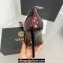 Versace Heel 11cm Gianni Ribbon Pumps Leather Patent Burgundy 2024