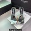 Versace Clear Heel 10cm Medusa hardware Alia Mules PVC Silver 2024