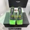 Versace Clear Heel 10cm Medusa hardware Alia Mules PVC Green 2024