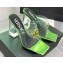 Versace Clear Heel 10cm Medusa hardware Alia Mules PVC Green 2024