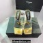 Versace Clear Heel 10cm Medusa hardware Alia Mules PVC Gold 2024