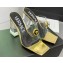 Versace Clear Heel 10cm Medusa hardware Alia Mules PVC Gold 2024