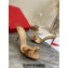 Christian Louboutin Heel 10cm Apricot Patent Leather and PVC Two-Band Just Nodo Bow Mules