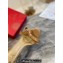 Christian Louboutin Heel 10cm Apricot Patent Leather and PVC Two-Band Just Nodo Bow Mules