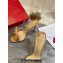 Christian Louboutin Heel 10cm Apricot Patent Leather and PVC Two-Band Just Nodo Bow Mules