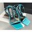 Versace Heel 10.5cm Crystal Medusa '95 Sandals Satin Cyan 2024