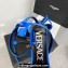 Versace Heel 10.5cm Crystal Medusa '95 Sandals Satin Blue 2024