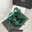 Versace Heel 10.5cm Crystal Medusa '95 Sandals Satin Green 2024