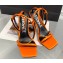 Versace Heel 10.5cm Crystal Medusa '95 Sandals Satin Orange 2024