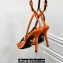 Versace Heel 10.5cm Crystal Medusa '95 Sandals Satin Orange 2024