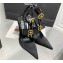 Versace Heel 10.5cm Gianni Ribbon Cage Satin Pumps Black 2024