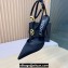 Versace Heel 10.5cm Gianni Ribbon Cage Satin Pumps Black 2024