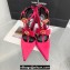 Versace Heel 10.5cm Gianni Ribbon Cage Satin Pumps Fuchsia 2024