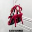 Versace Heel 10.5cm Gianni Ribbon Cage Satin Pumps Fuchsia 2024