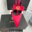 Versace Heel 10.5cm Gianni Ribbon Cage Satin Pumps Fuchsia 2024