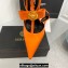 Versace Heel 10.5cm Gianni Ribbon Cage Satin Pumps Orange 2024
