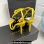 Versace Heel 10.5cm Gianni Ribbon Cage Satin Pumps Yellow 2024