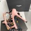 Versace Heel 10.5cm Gianni Ribbon Cage Satin Pumps Pink 2024
