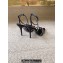 Saint Laurent Heel 10.5cm Ava Crystal-Embellished Satin sandals Black 2024