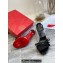 Christian Louboutin Heel 10cm Black Patent Leather and PVC Two-Band Just Nodo Bow Mules