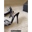 Saint Laurent Heel 10.5cm Ava Crystal-Embellished Satin sandals Black 2024