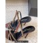 Saint Laurent Heel 10.5cm Ava Crystal-Embellished Satin sandals Coffee 01 2024