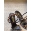 Saint Laurent Heel 10.5cm Ava Crystal-Embellished Satin sandals Coffee 01 2024